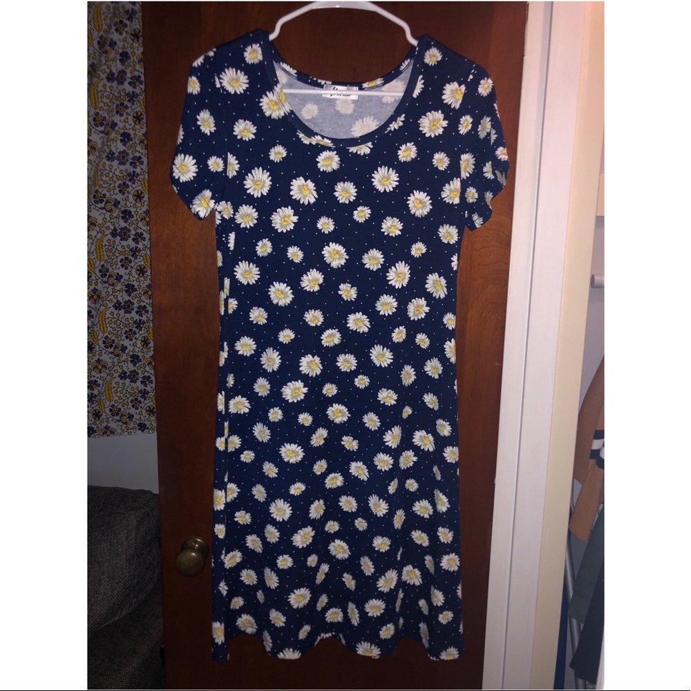 Navy Sunflower Dress